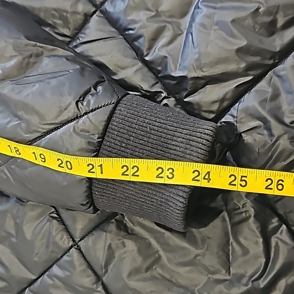 DKNY Jeans Diamond Quilted Hooded Water Resistant Coat Puffer Size XL Black - Picture 14 of 14